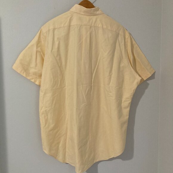 Ralph Lauren Mens XL Yellow Short Sleeve Button Down Classic Logo Cotton - Picture 7 of 9